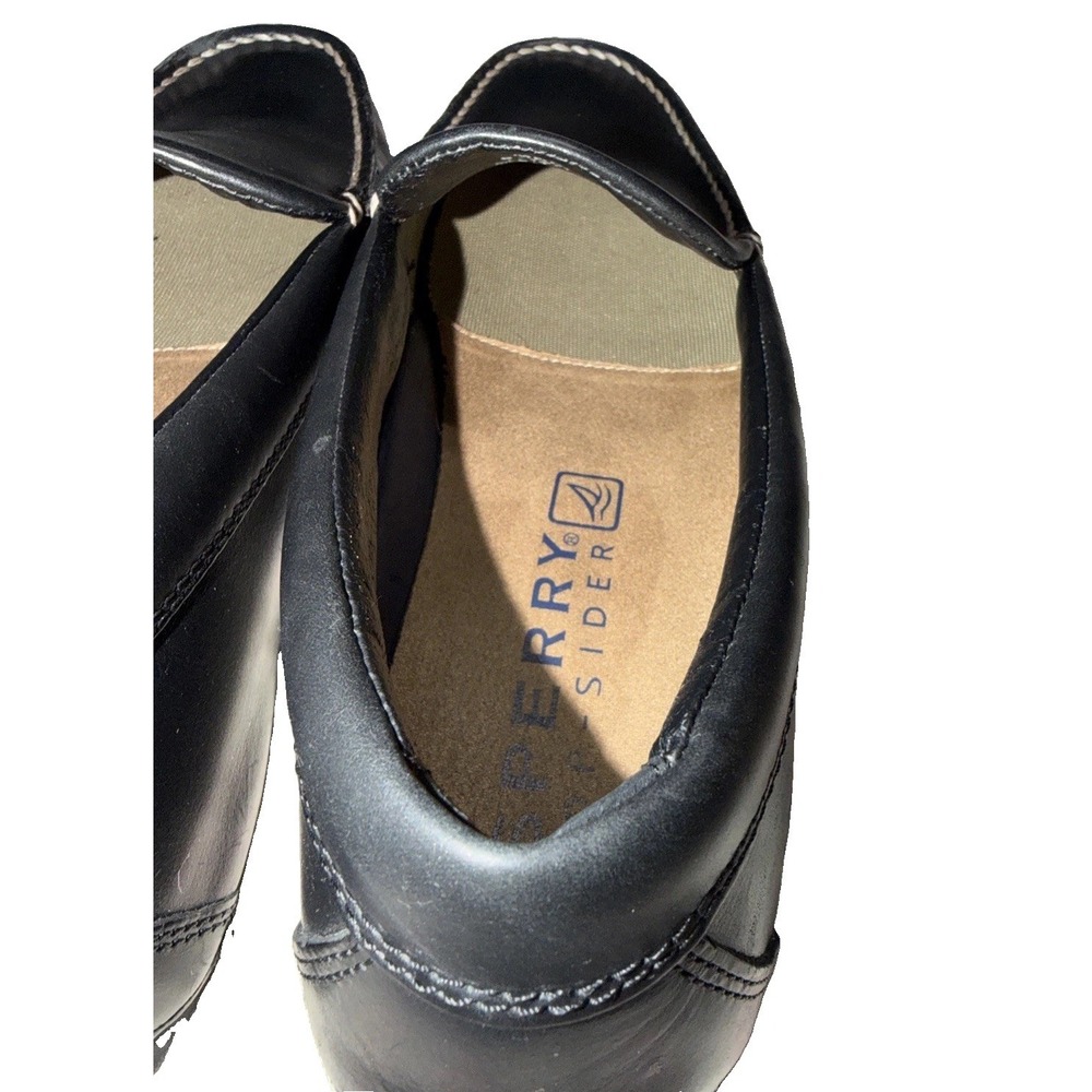 Sperry Top-Sider Pilot Black Smooth Leather Slip-On Driver Moc Loafer Men's 11M - Picture 8 of 12